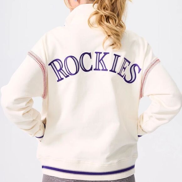 ROCKIES QUARTER ZIP WITH BASEBALL STITCH - Picture 2 of 8